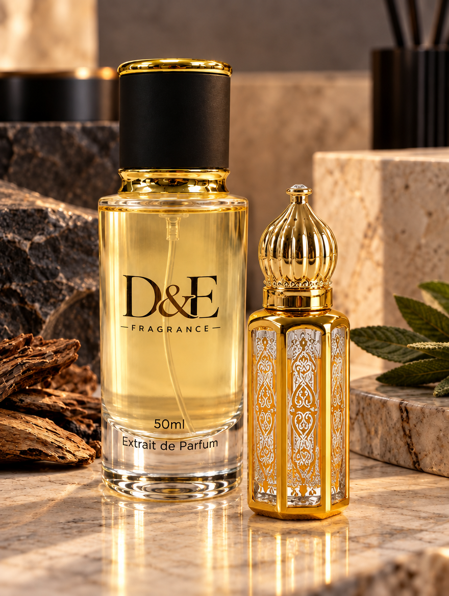 D&E Fragrance Bundle Deal – 50ml Extrait de Parfum with 12ml oil roller